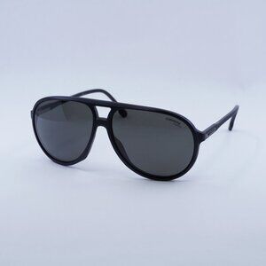 CARRERA 237/S 0003 M9 Sunglasses Black Aviator Frame, Grey Polarized Lenses